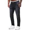 Jeans pour hommes Casual Hommes Noir Bleu Sports Boyfriend Pantalon Lose Fit Daily Wear Vêtements