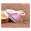 Shoe Parts Accessories Colorf Women Shoes Key Chains For Lovers Small Canvas Car Keychain Sier Plated Keyrings Holder C755 Drop Delivery