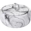 European Ceramic Ashtray Marble Texture Decor vardagsrum Desktop AshTrays Western Restaurant Creative Ash Tray Home Decoration HKD230808