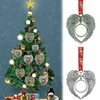 5st/set Angel Wing Shaped Pendents Christmas Tree Ornaments Heart Shape DIY Pendant L230620