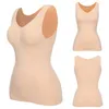 Modeladores femininos Regatas femininas Colete de compressão sem costura Top modelador corporal com almofadas de neoprene no peito