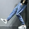 Men's Jeans Men Autumn Spring Male Trousers Clothing Loose Pencil Pants Full Length Casual Solid Pleated Man Clothes Y81