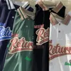 Camisetas masculinas da moda verão fresca Harajuku Polo T shirt Vintage Y2K Loose Fit Homens e Mulheres personalidade rua Roupas de manga curta top 230807