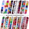 Nail Glitter 12 GridsSet Mixed size Flakes 3D Sequins Paillette Powder Charm Art Decoration Manicure tools CT0120 230808