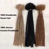 Bułki do włosów Dreadlock dla mężczyzn kobiety szydełko warkocze Organiczne włosy loc 0 6 cm Faux Locks L230807