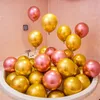 Outros suprimentos para festas de eventos 12 polegadas metal cromado ouro prata látex balões conjunto glitter confete decoração de casamento chá de bebê decoração de aniversário 230808