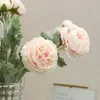 Fleurs décoratives Simulation Chizulu Lotus Haut de gamme Ins Style scandinave Flocage 3 têtes Maison Salon Fête de mariage Décoration de bureau