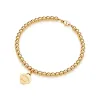 4mm rund pärla hjärtformad armband kvinnlig förtjockad sier bottenplätering för flickvän souvenir mode charm smycken 3
