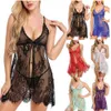 NXY Sexy Skirt New Sexy Women Lingerie Night Dress Sleepwear Nightgown Push-Up Lace Dress Erotic Ladies Floral Lingerie See Through Sleep Dress 230717