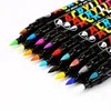 Malowanie długopisów 846036 Kolor Dual Brush Acryl Faint Markery ustalone dla kaligrafii Graffiti do kamiennego szklanki buta 230807