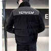 Marka Giyim Erkekler Kış Down Ceket Kalın Sıcak Deri Ceket Dış Mekan Sıcak Ceket Palto Sahte Kürk Yaka Parkas S-4XL L230520