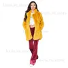 European American New Fashion Elegant Women Long Loose Wool Soft Rabbit Hair Faux Fur Coat 3XL 4XL White Pink Yellow Black Red T230808