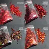 Paznokcie Glitter Chunky Colours Mur 50 Grams 24 Poliester Holograficzne holograficzne cekiny Płatki Mix # 230808