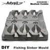 Détecteur de poisson Adygil bricolage pêche vivaneau plomb moule ADSNSM moyen Combo 112g 140g 168g 3 cavités 230807