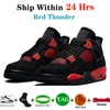 Herren Jumpman 4 Basketballschuhe 4S Red Cement Thunder 2023 Seafoam Pine Green Military Black Cat Midnight Navy University Blue Outdoor Damen Sport Sneakers Trainer