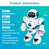 Electric/RC Animals Mini Automatisk dansrobot YH6233 Intelligent Electric Simulated Education Robot Light and Music Model Robotic Toys Kids 230808