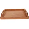 Plates Household Wooden Tray Restaurant Dessert Rustic Decor Breakfast Decorative Serving Fruit