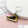 Schuhteile Zubehör 6 Farben Designer Mini Sile Sneakers Schlüsselanhänger Männer Frauen Kinder Schlüsselanhänger Geschenk Schuhe Schlüsselanhänger Handtasche Kette Basketball