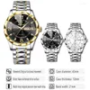 Wristwatches BINBOND Fashion Men's Quartz Watch Automatic Movement Diamond Grid Strap Business Hand Clock Waterproof Sports Gift Wristwatch