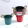 Planters Pots Pot Bunga TiMah Pot Sukulen Tanaman Logam Pemegang Pena Rumah Penyimpanan Desktop Ember Besi