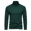 Męskie swetry męskie fioletowe golar SWEATK AUTN Zima długie rękaw ciepłe swobodne bluzki Slim Fit Pullovers Undershirt Men 12 kolorów