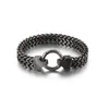 Bracelets porte-bonheur Mode Hommes Punk Bracelet Argent Couleur Or Noir Bracelet En Acier Inoxydable Double Couche Rétro Échelle Chian Montre Jewlry