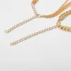 Kedjor Hip Hop Hollow Cross Chain Collar Halsband för män 2023 Multi Layered Gold Color Metal Girl Charm Fashion Jewelry Gift