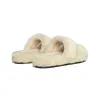 toppkvalitet fluffig nallebjörn tofflor glida män kvinnor vinter varm sandal päls inomhus platt loafer fuzzy plattform tazz ull hus lyxdesigner skjutreglage mule sandale