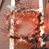 Andra evenemangsfestleveranser Halloween Wreath Artificial Dead Tree Branches Rose Beds LED Light Ring Hanging Decoration Non Electrifried 230808