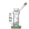 9.25 "high teacup glass Bong Hookahs bubbler Oil rig inline Perc burner interface 14mm