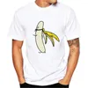 Herr t-skjortor banan disrobe rolig design tryck t-shirt sommar humor skämt hipster vit casual kläder streetwear europeiska storlek xs-5xl