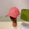 GGity Designer Ball Caps Apple Print Cap Colorful Hats einzigartige Buchstaben Design für Frau 5 Farbe Hochwertige Kuppel