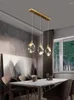 Pendant Lamps LED Nordic Crystal Lights Modern Villa Stair Copper Lamp For Luxury Dining Room Bar Bedroom Bedside Long Line Chandelier