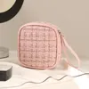 Vierkante Plaid Cosmetische Zakken Grote Capaciteit Lippenstift Toilettas Make-up Case Geld Kaart Pouch Kleine Tampon Maandverband Organizer