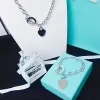 tiffanyany modeontwerper dames ketting armband klassiek hart set 18K goud meisje Valentijnsdag liefdescadeau 316L roestvrij stalen sieraden