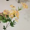 الزهور الزخرفية 1pc 5 فرع 19 رؤساء لطيف زهرة الحرير زهرة ديي الاصطناعية باقة زفاف المنزل