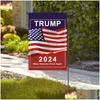 Banner Flagi Donald Trump 2024 Flaga 30x45cm Maga Keep Amercia Garden 4966H Drop dostawa dom