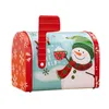 Рождественский декоративный предмет Santa Mailbox Metal Gift Box Candy Container Holder и украшение для девочек L230620