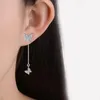 Boucles d'oreilles en argent sterling 925 papillon long pour les femmes bijoux de créateur de luxe accessoires vente en gros