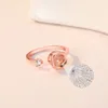 Anneaux de mariage je t'aime en 100 langues bague mémoire mariée romantique Rose couronne Projection pour femmes fille amie dames cadeaux