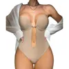 Intimo elasticizzato e modellante da donna Backless Ladies One Piece Body snellente senza cuciture Completo da donna con reggiseno in nylon Controllo della pancia Shapewear