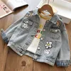 Ceket Bahar Sonbahar Çocuklar Denim Katlar Kızlar İçin Bebek Giysileri Moda Çocuk Dış Geri Kotlar 2 4 6 Yıl 230808