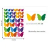 Väggklistermärken 30st 3D PVC Multicolor Butterfly Art DCAL vardagsrum med fast färgfjärilar för heminredning Mural Diy Decals 230808