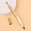 Aluminum Retractable Lip Brush for Lipstick, Double-ended Lip Applicator with Cap, Portable Lip Liner Brush Lip Gloss Eyeshadow Smudge Concealer Makeup Brush