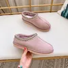 10A جودة عالية من جلد الغزال أستراليا تسمان F23 أحذية الصوف الأمتعة WGG Tazz Sheepskin Snow Boot Womens Mens Fur Loafer Designer Fashion House House Heel Platform