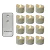 Lot de 12 bougies LED à distance ou non décoratives à piles sans flamme votive électronique Halloween bougie 230808