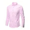 Chemises décontractées pour hommes Chemise blanche pour hommes à manches longues sans repassage Business Professional Work Collared Clothing Casual Suit Button Tops Plus Size S-5XL 230807