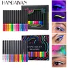 Eye ShadowLiner Combination 12 Colors Neon Eyeliner Pen Kit UV Light Pastels Pastel-Black Light Eye Makeup Waterproof Liquid Eyeliner Pencil Set Cosmetics 230807