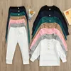 Pajamas 2PCS Cotton Casual Toddler Kids Baby Girls Boys Sleepwear Sets Tracksuit Long Sleeve Solid Pullover Tops Pants OutfitsPajama Set 230808