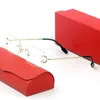 نظارات Carti مصممة فاخرة النظارات الشمسية للنساء للرجال ظلال بدون إطار مصمم إطار بصري معاد